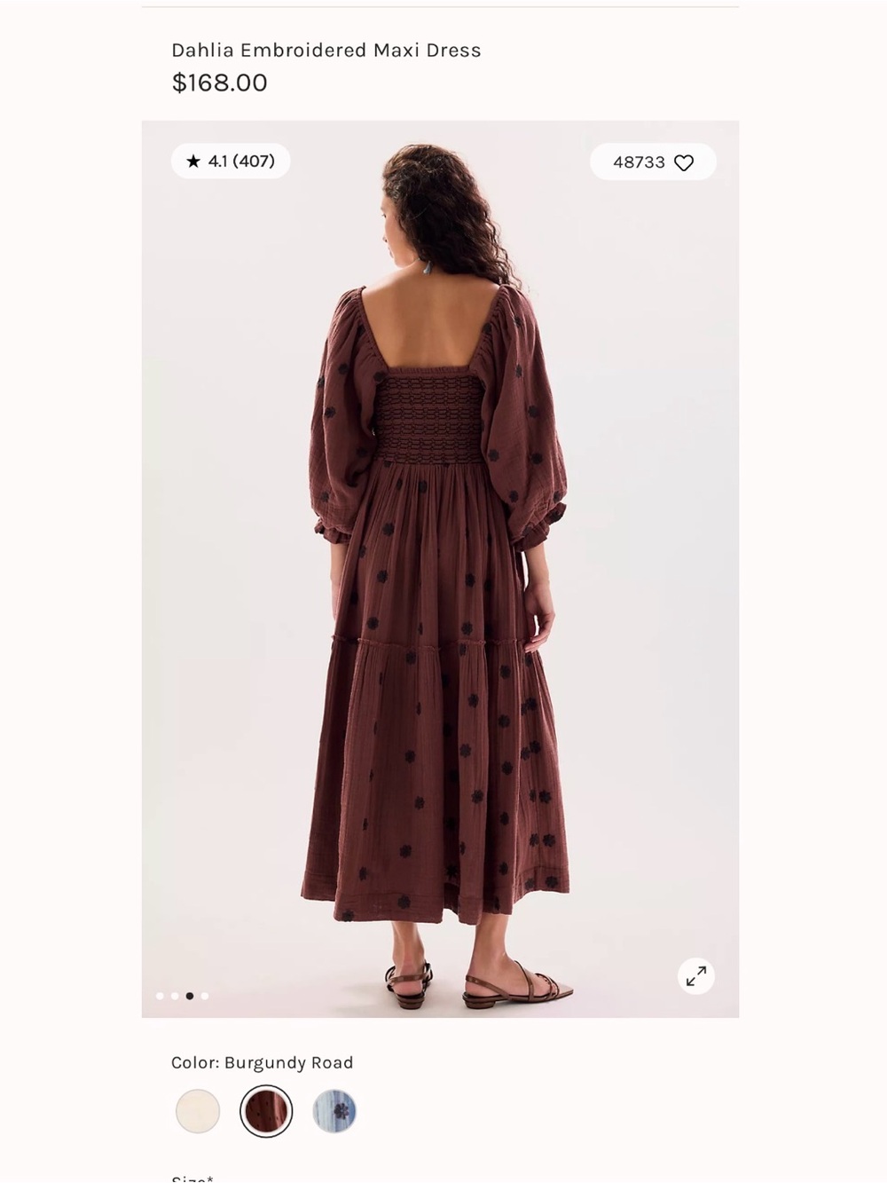 Free People Dahlia Embroidered Maxi Dress - Picture 3 of 3